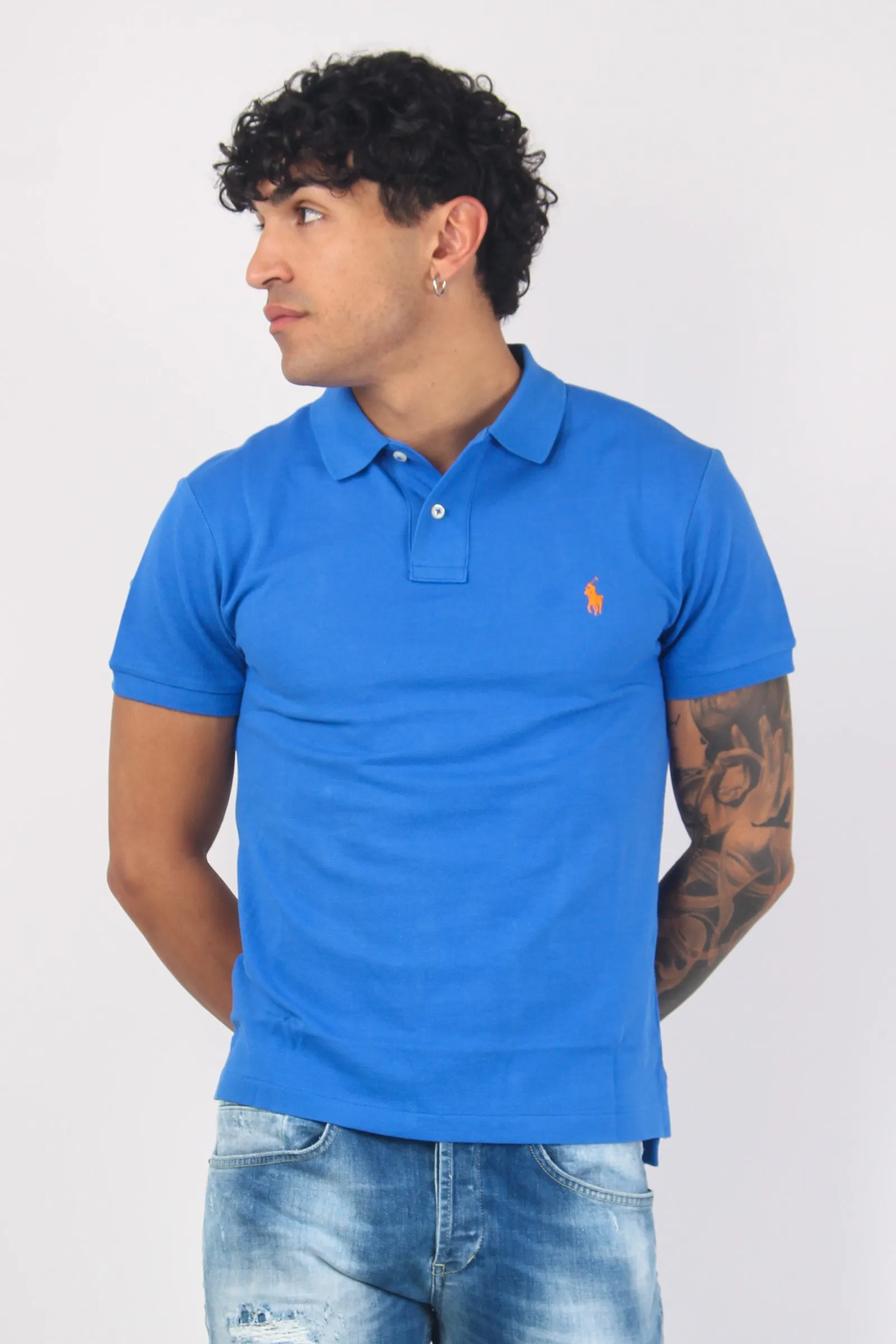 Polo Manica Corta Piquet Iris Blue