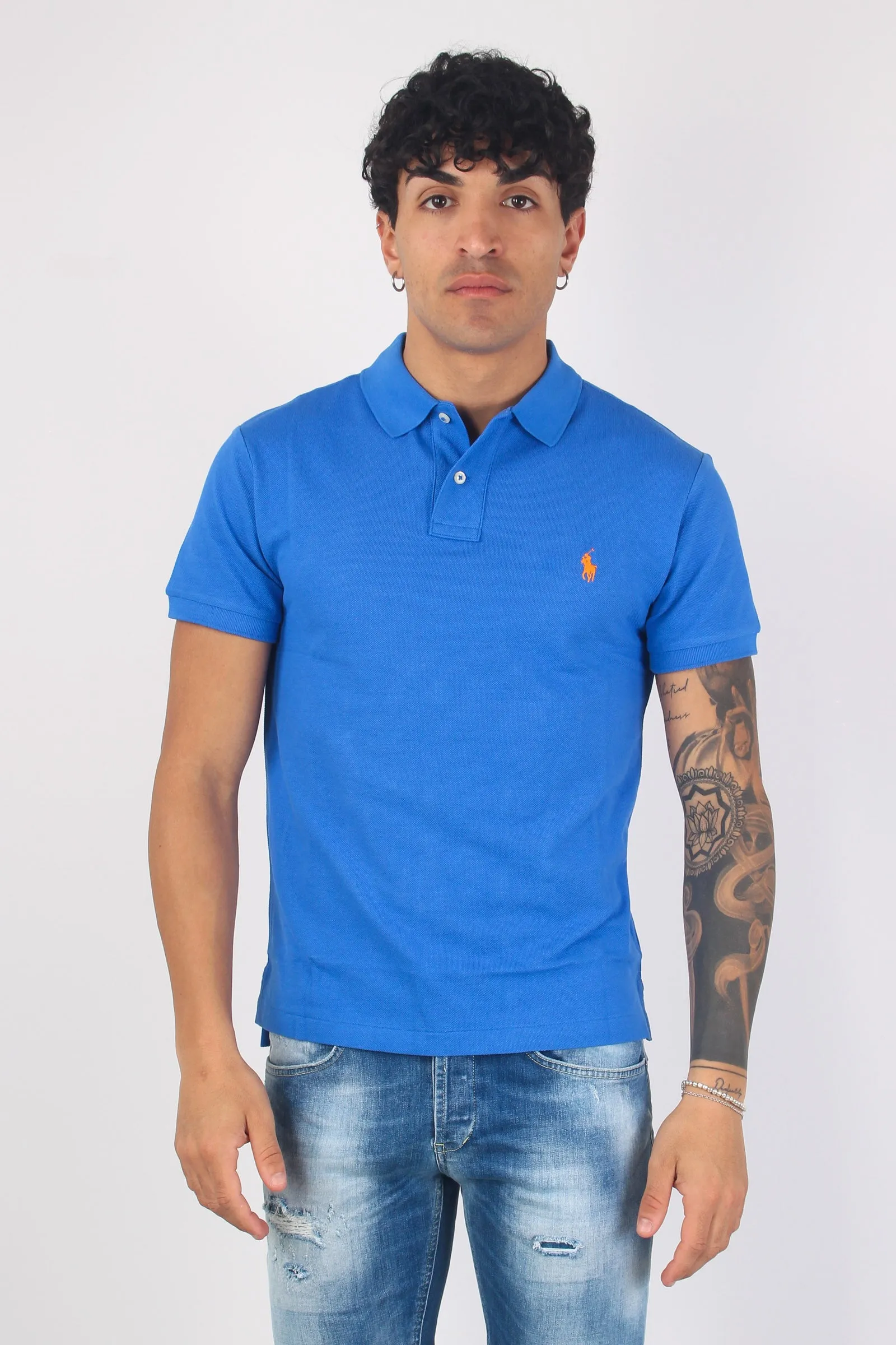 Polo Manica Corta Piquet Iris Blue