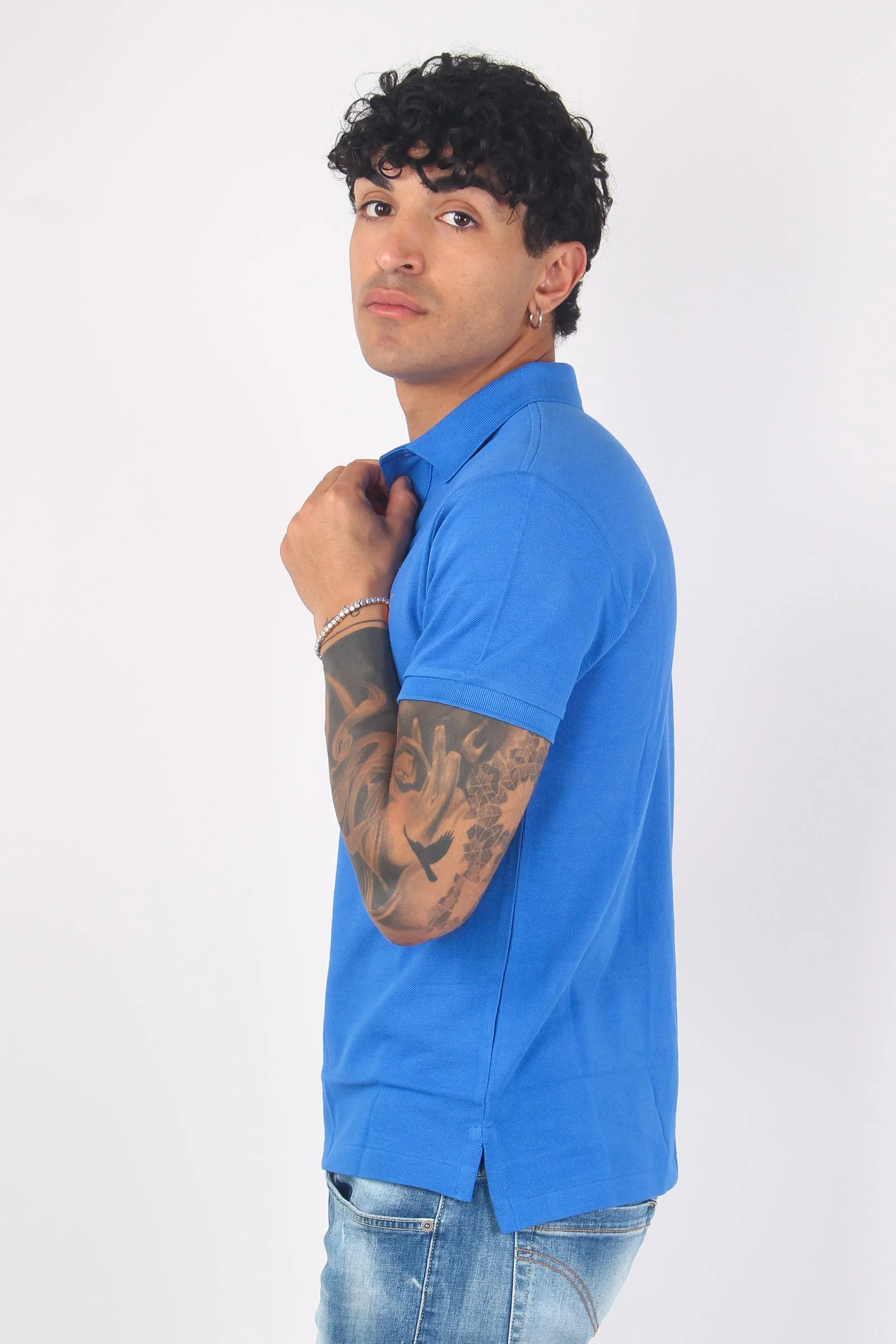 Polo Manica Corta Piquet Iris Blue