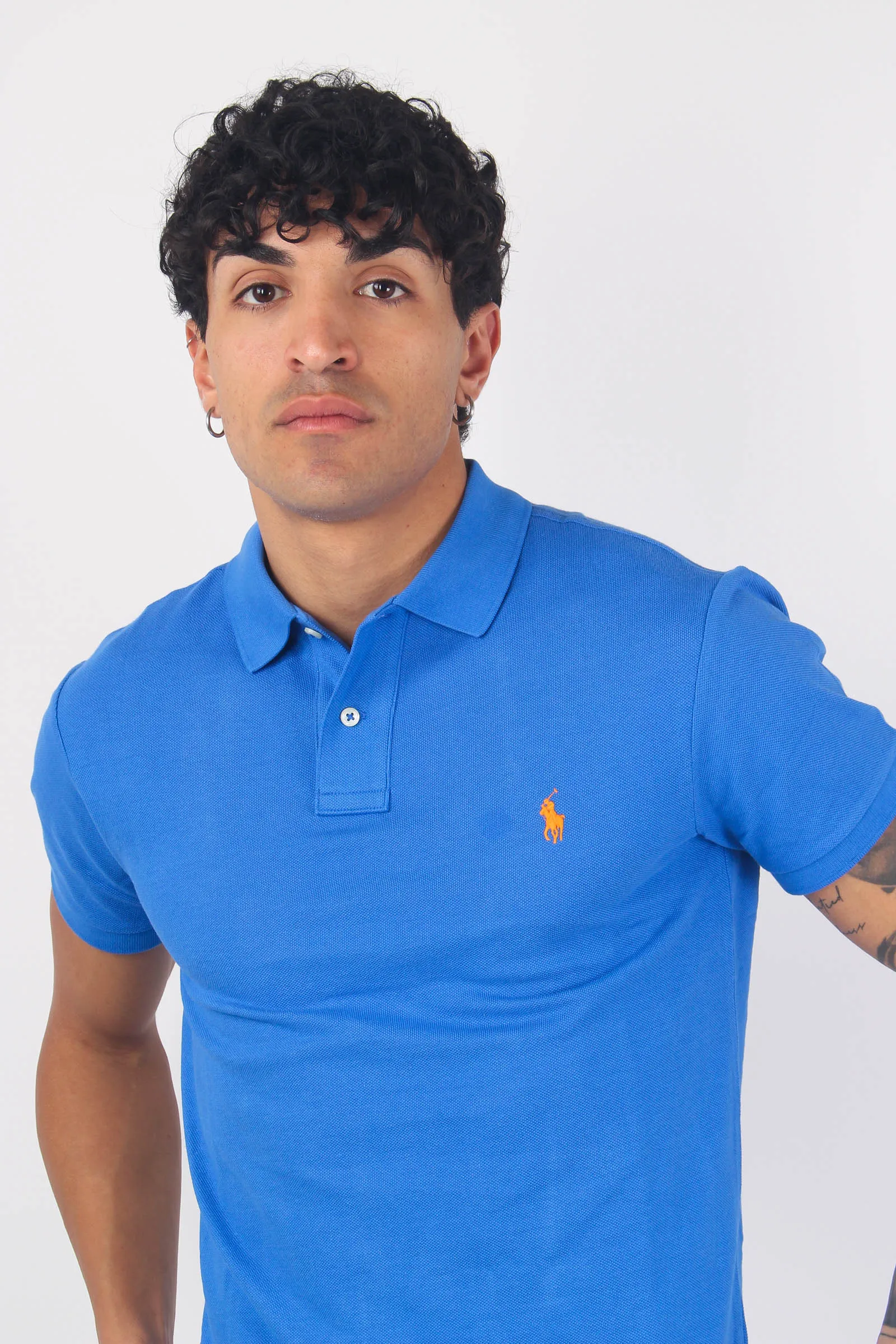 Polo Manica Corta Piquet Iris Blue