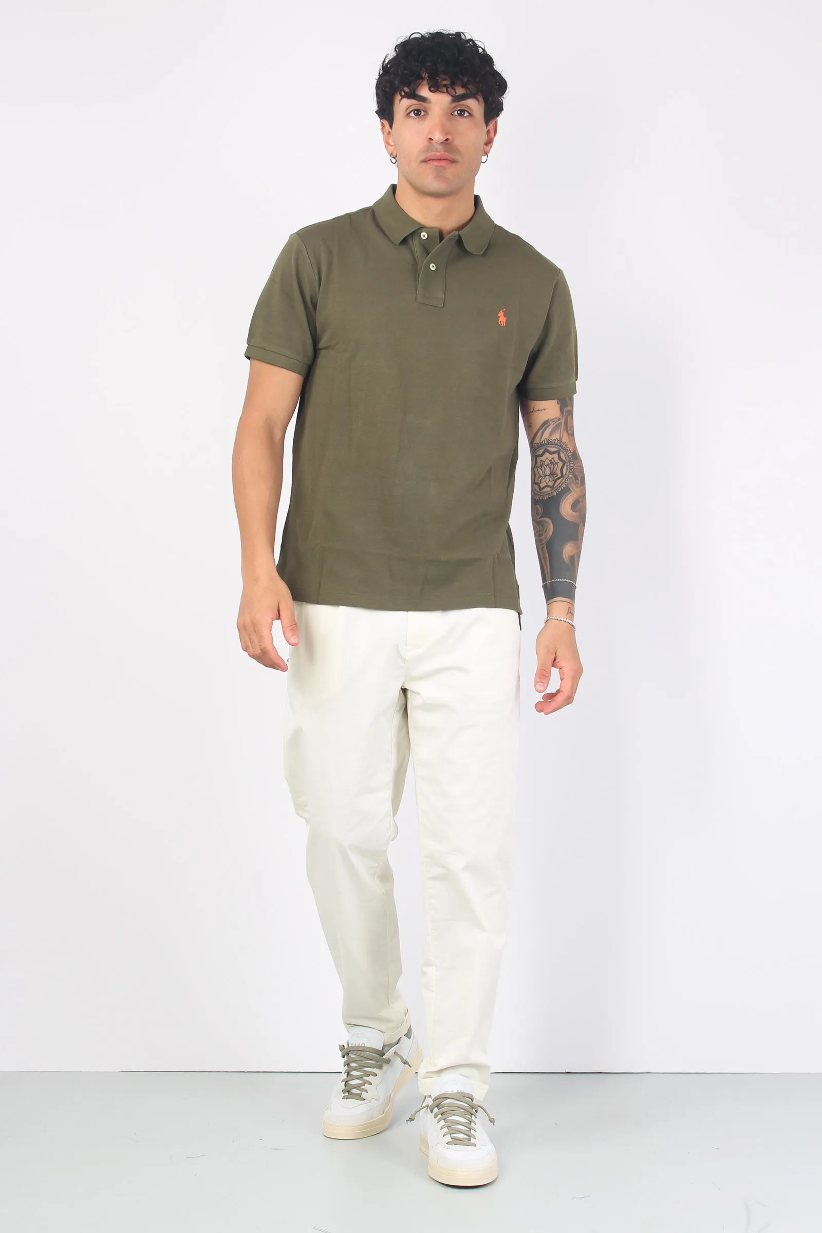 Polo Manica Corta Piquet Olive