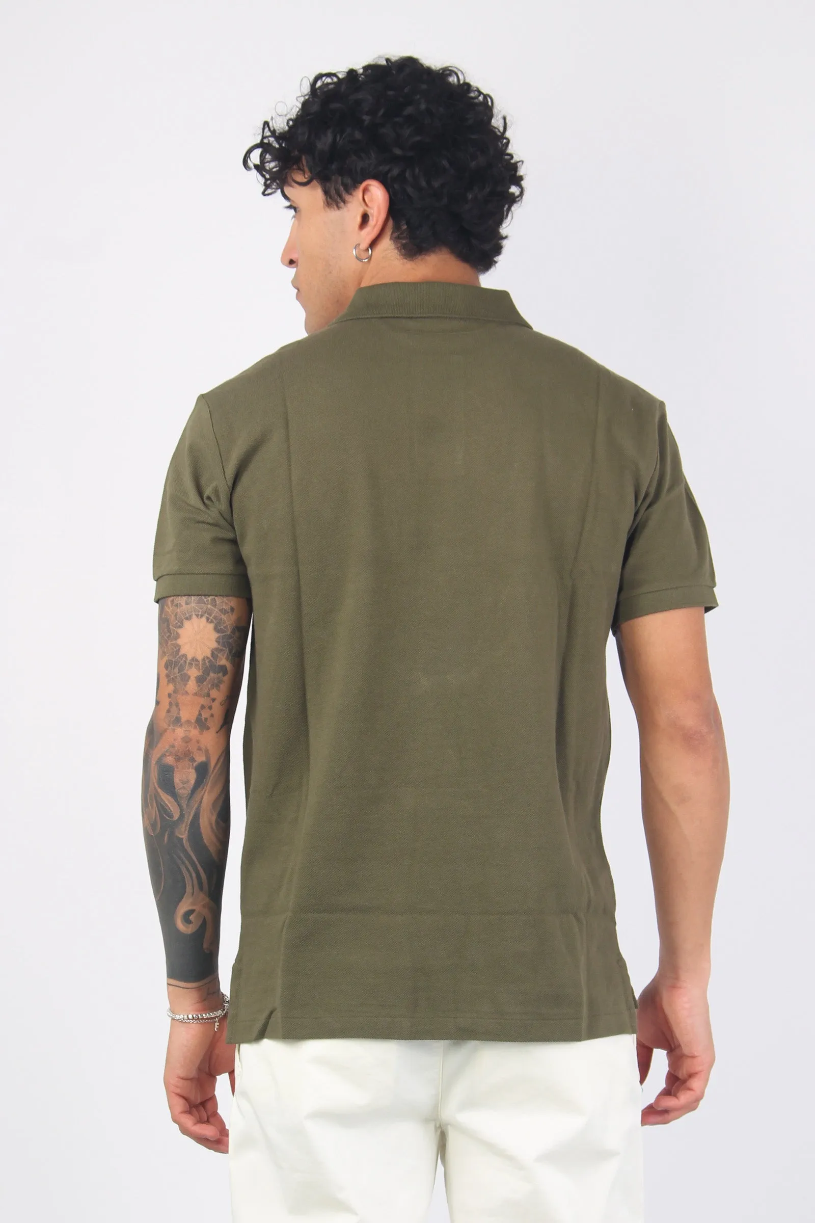 Polo Manica Corta Piquet Olive