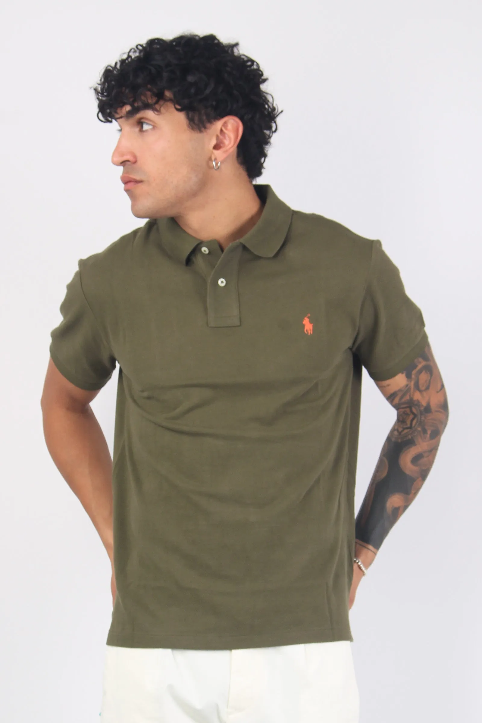 Polo Manica Corta Piquet Olive