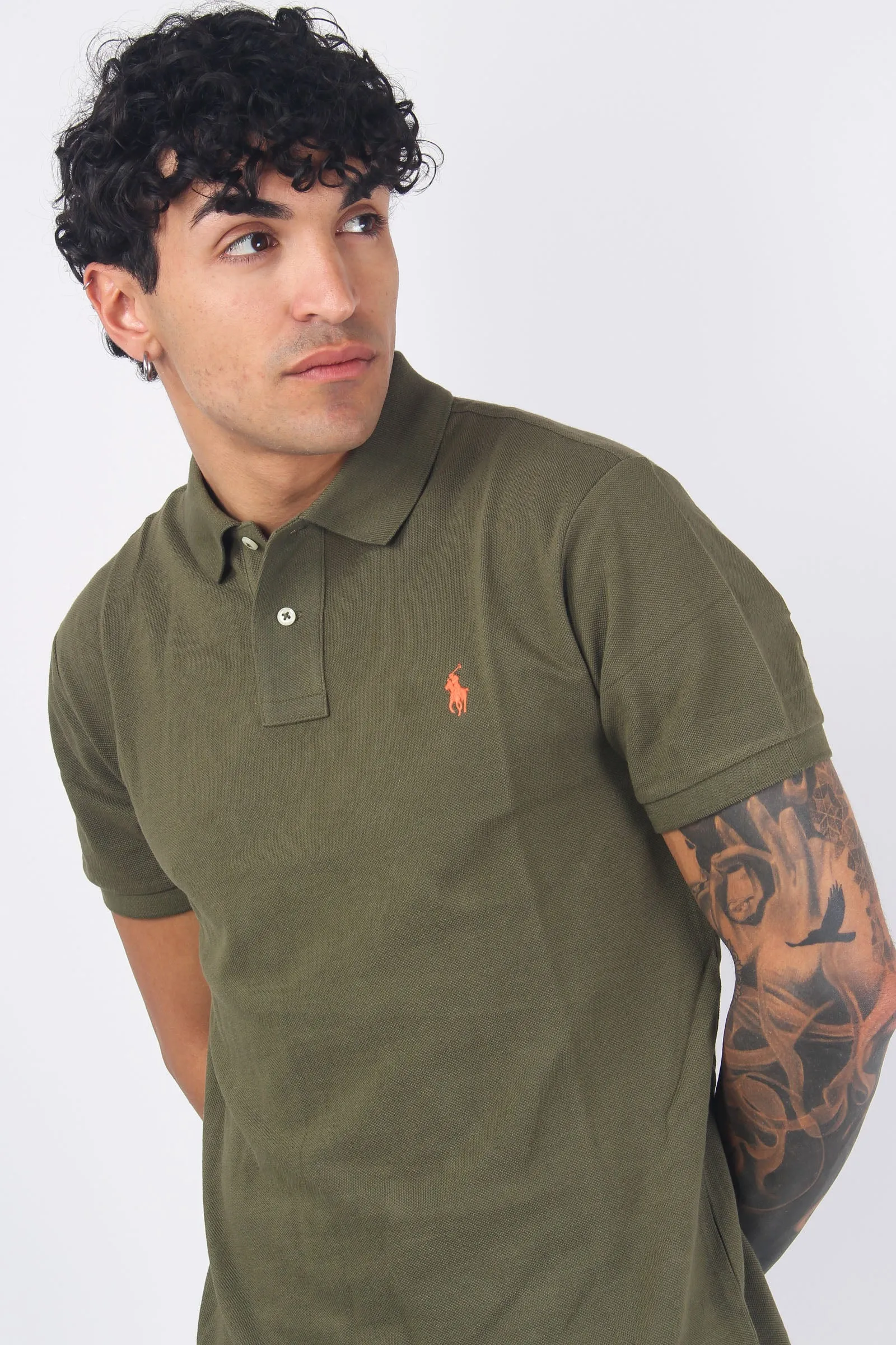 Polo Manica Corta Piquet Olive