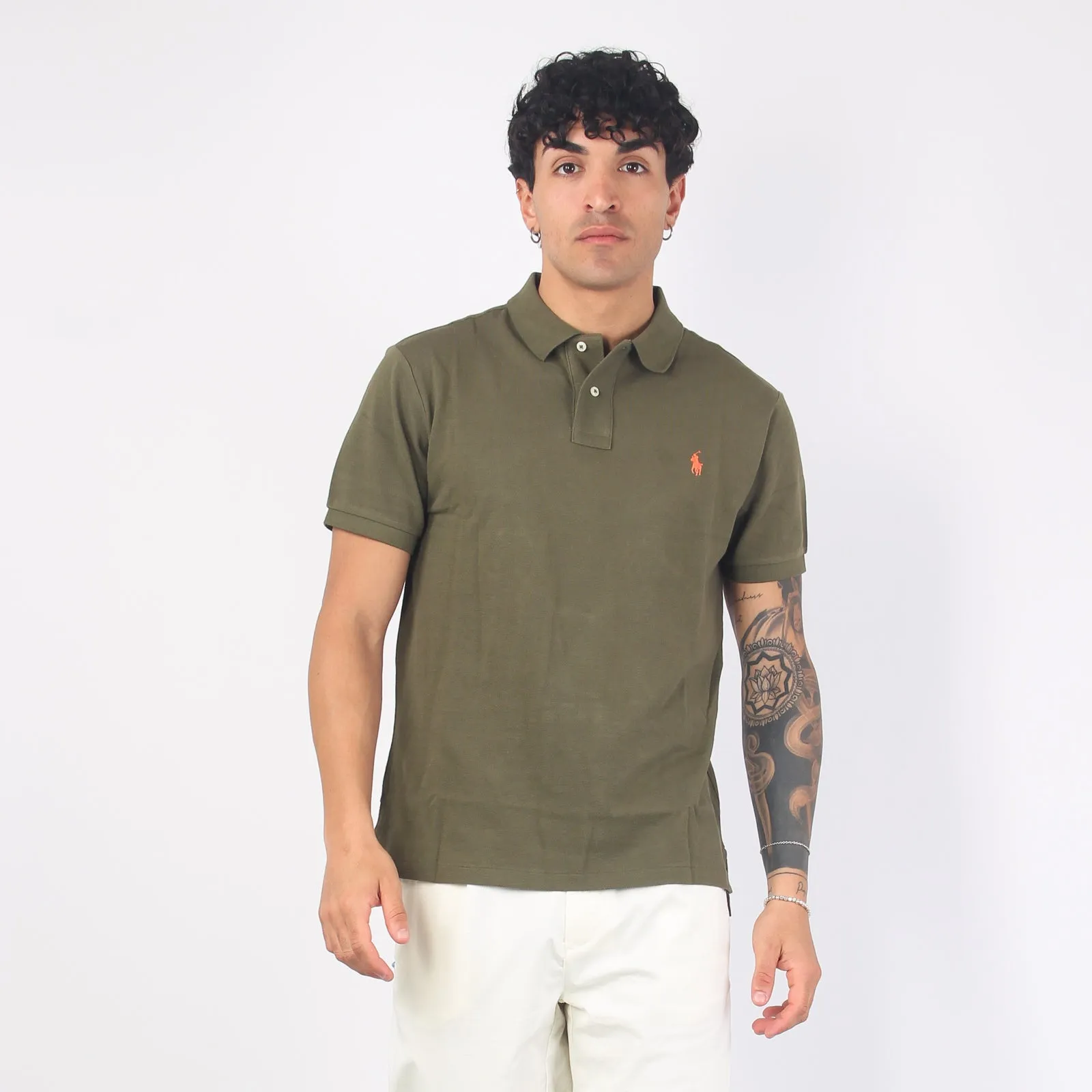 Polo Manica Corta Piquet Olive