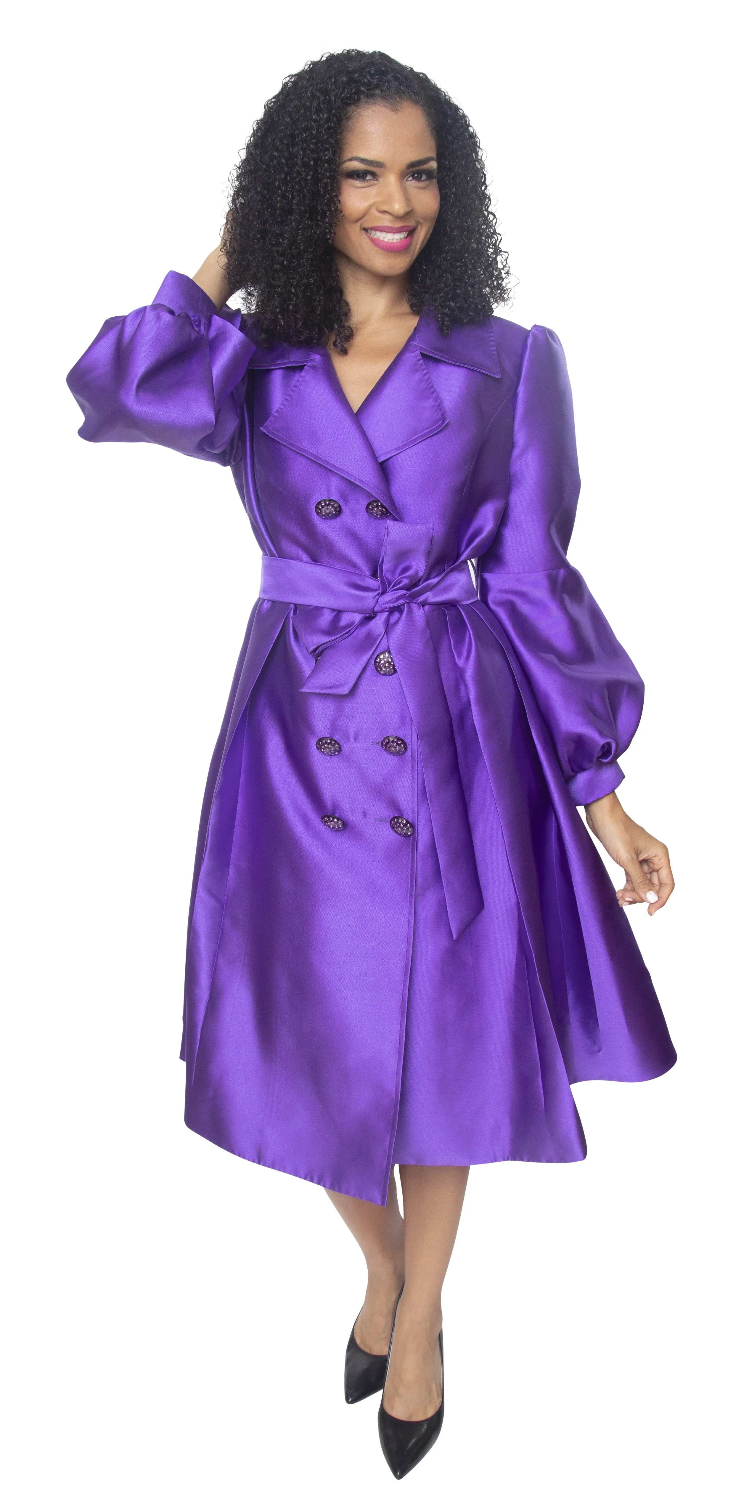 Puff Sleeve Coat Dress