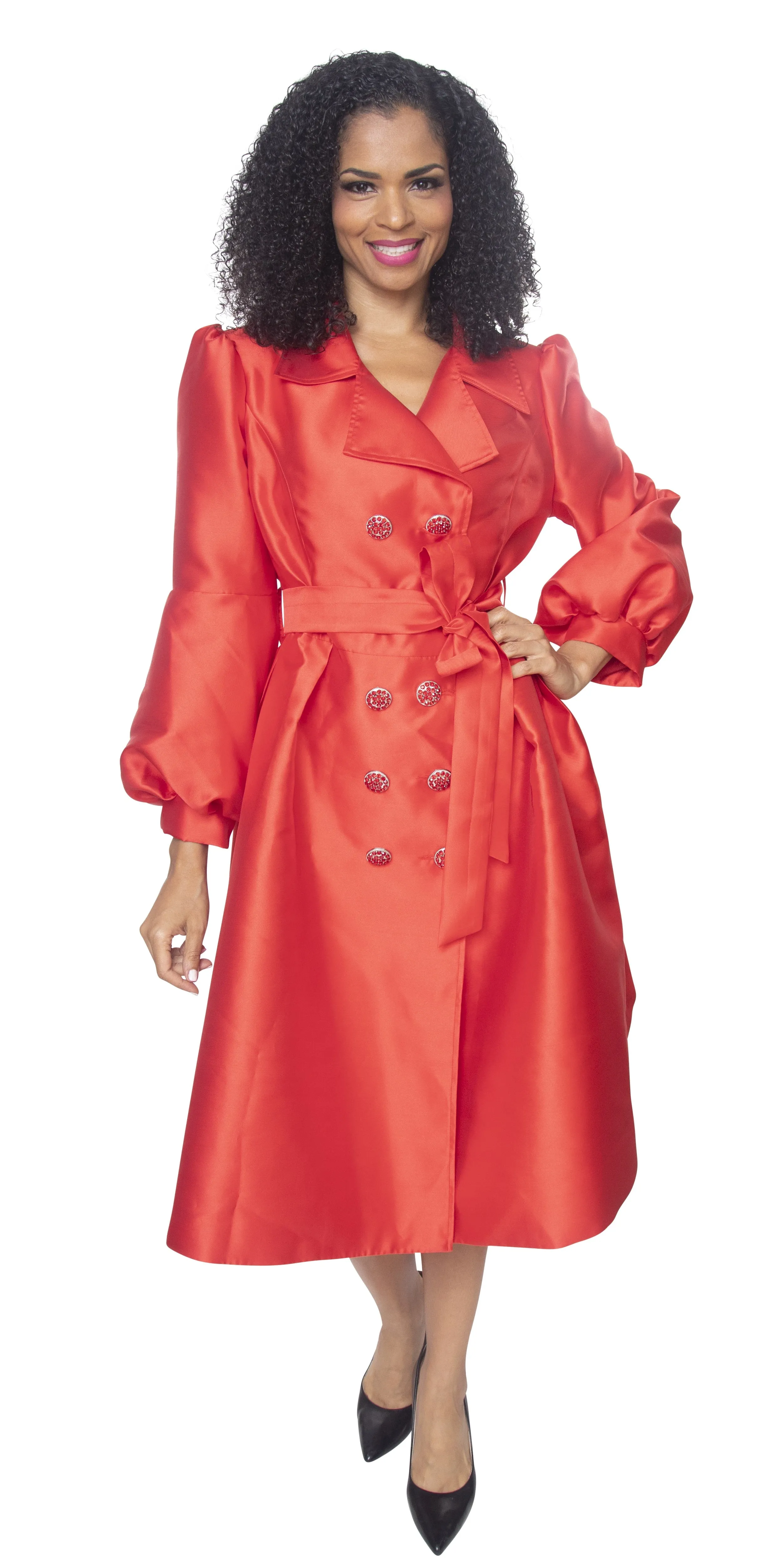 Puff Sleeve Coat Dress