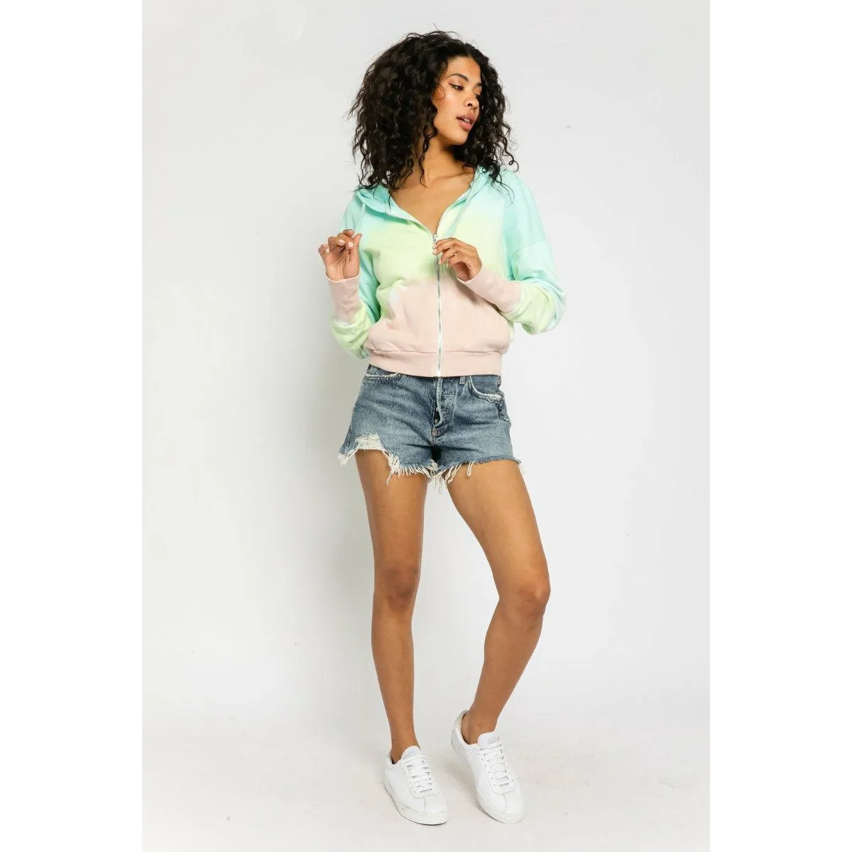 Rainbow Ombre Tie Dye Hoodie