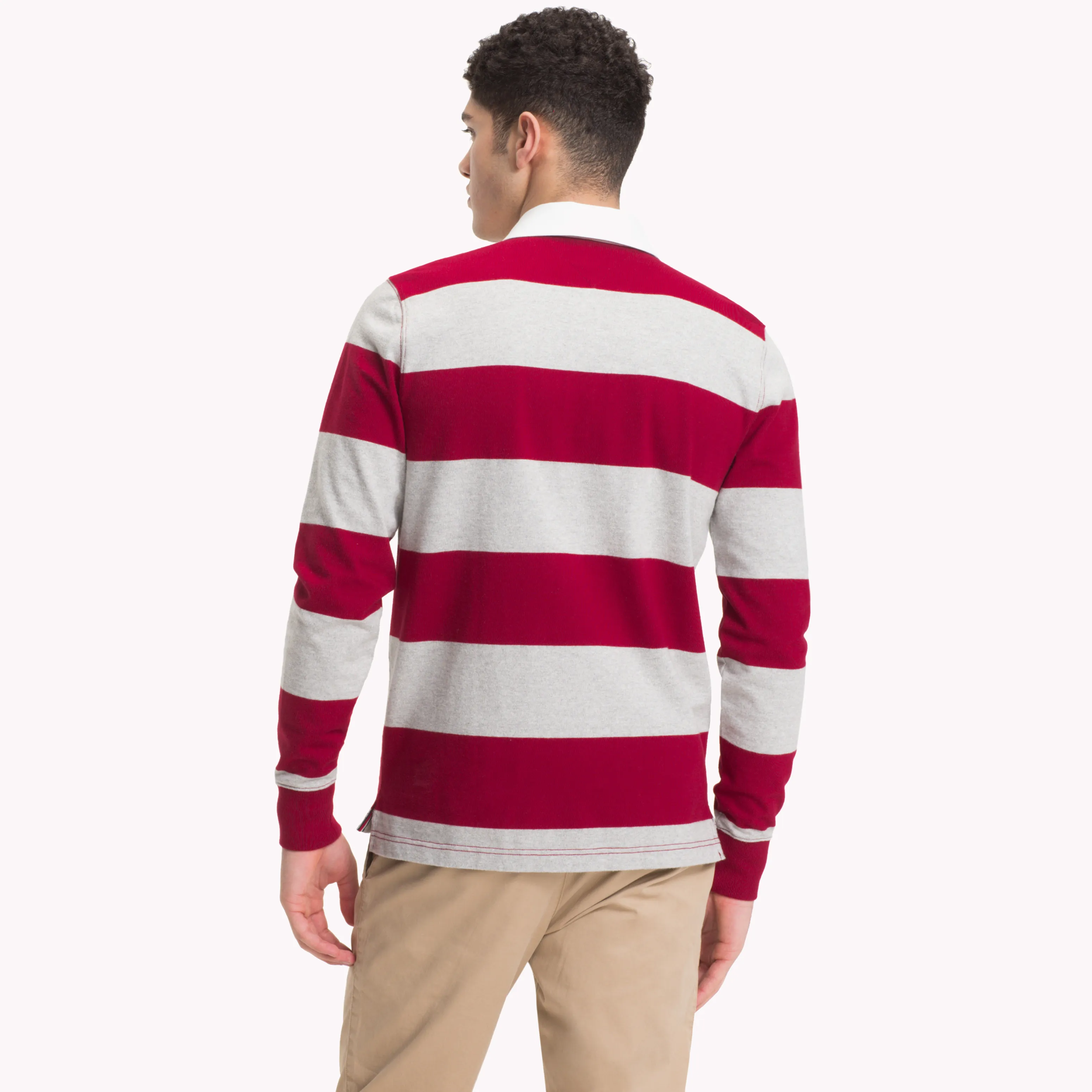 Red Block Stripe Rugby Shirt | Sweatshirts & Hoodies | Tommy Hilfiger