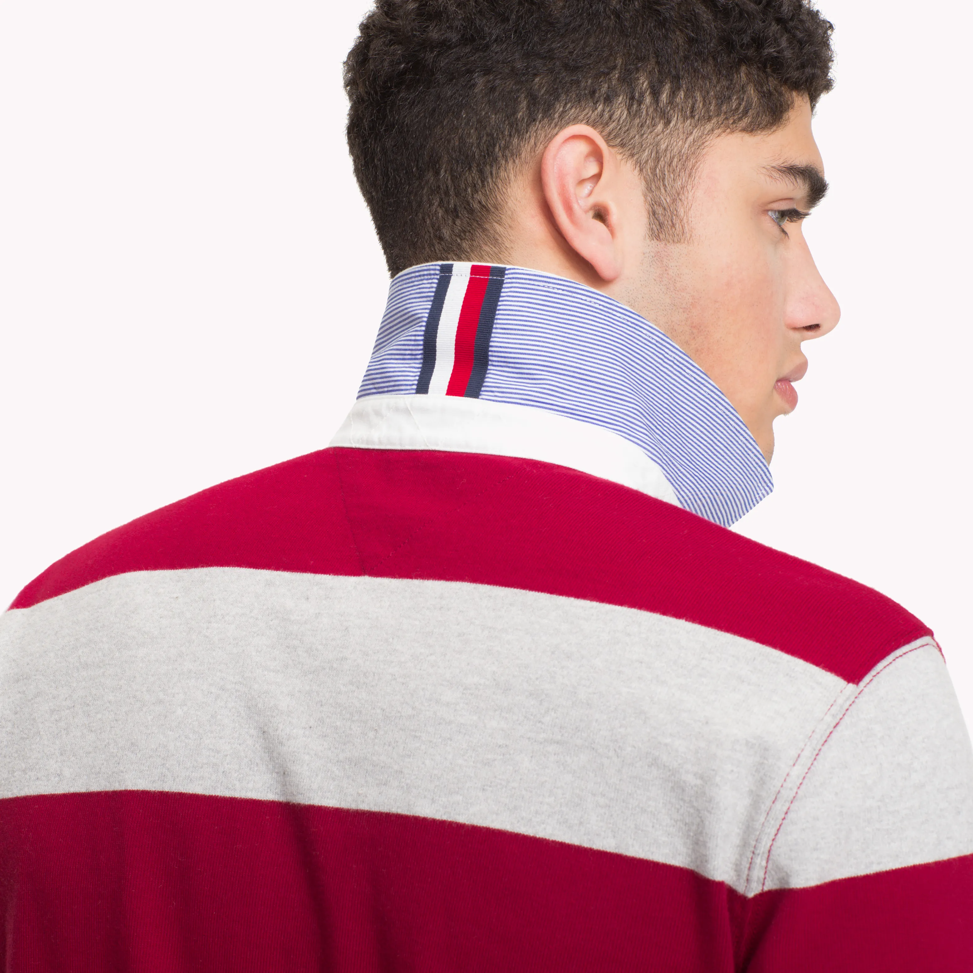 Red Block Stripe Rugby Shirt | Sweatshirts & Hoodies | Tommy Hilfiger