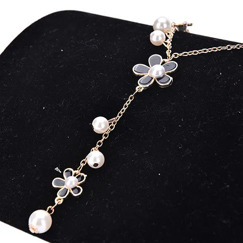 s Women Flower Sweater Chain Necklace Elegant Pearl Necklace Women Jewelry Gifts  SM6