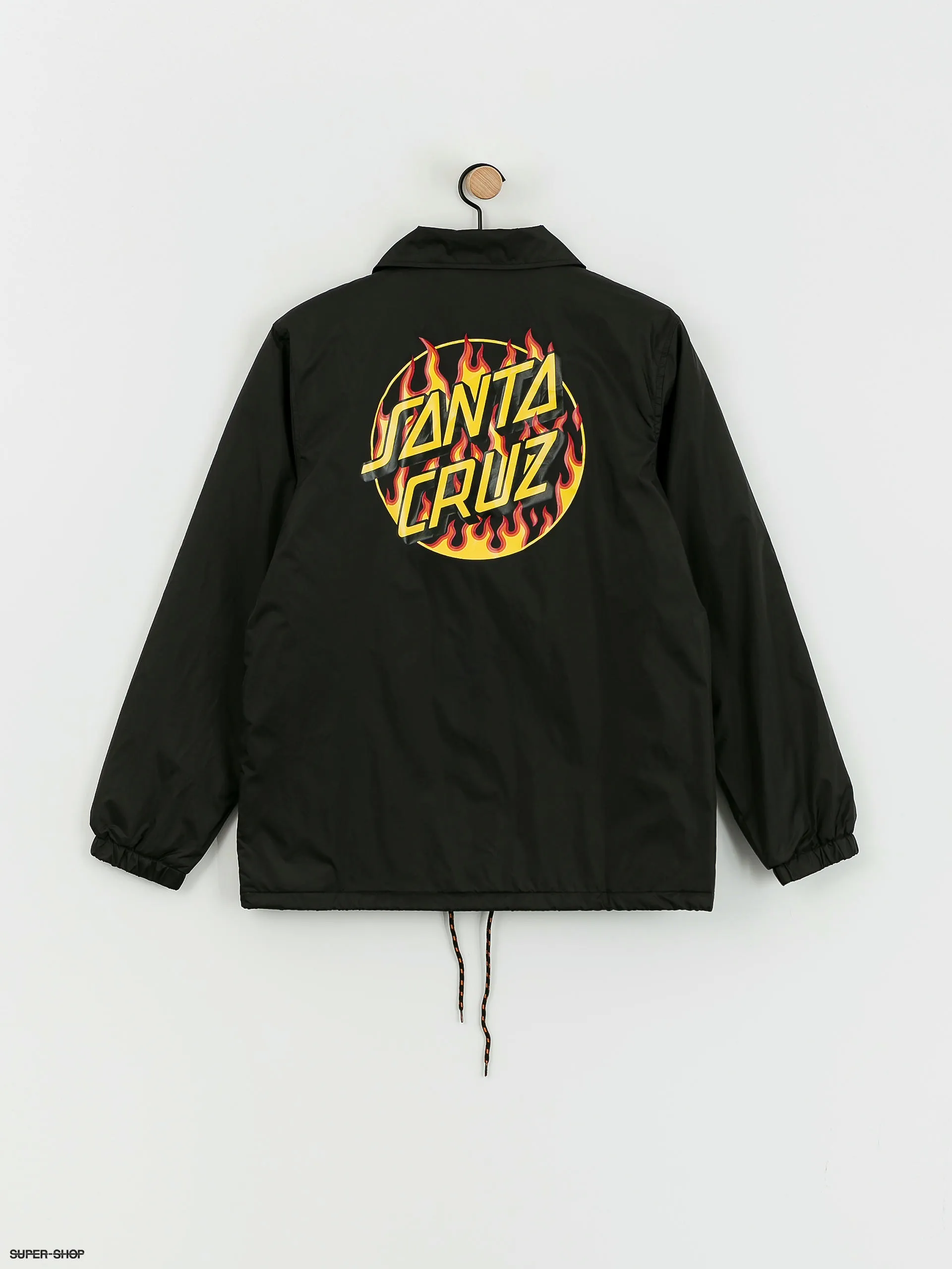 Santa Cruz X Thrasher Flame Dot Coach Jacket (black)