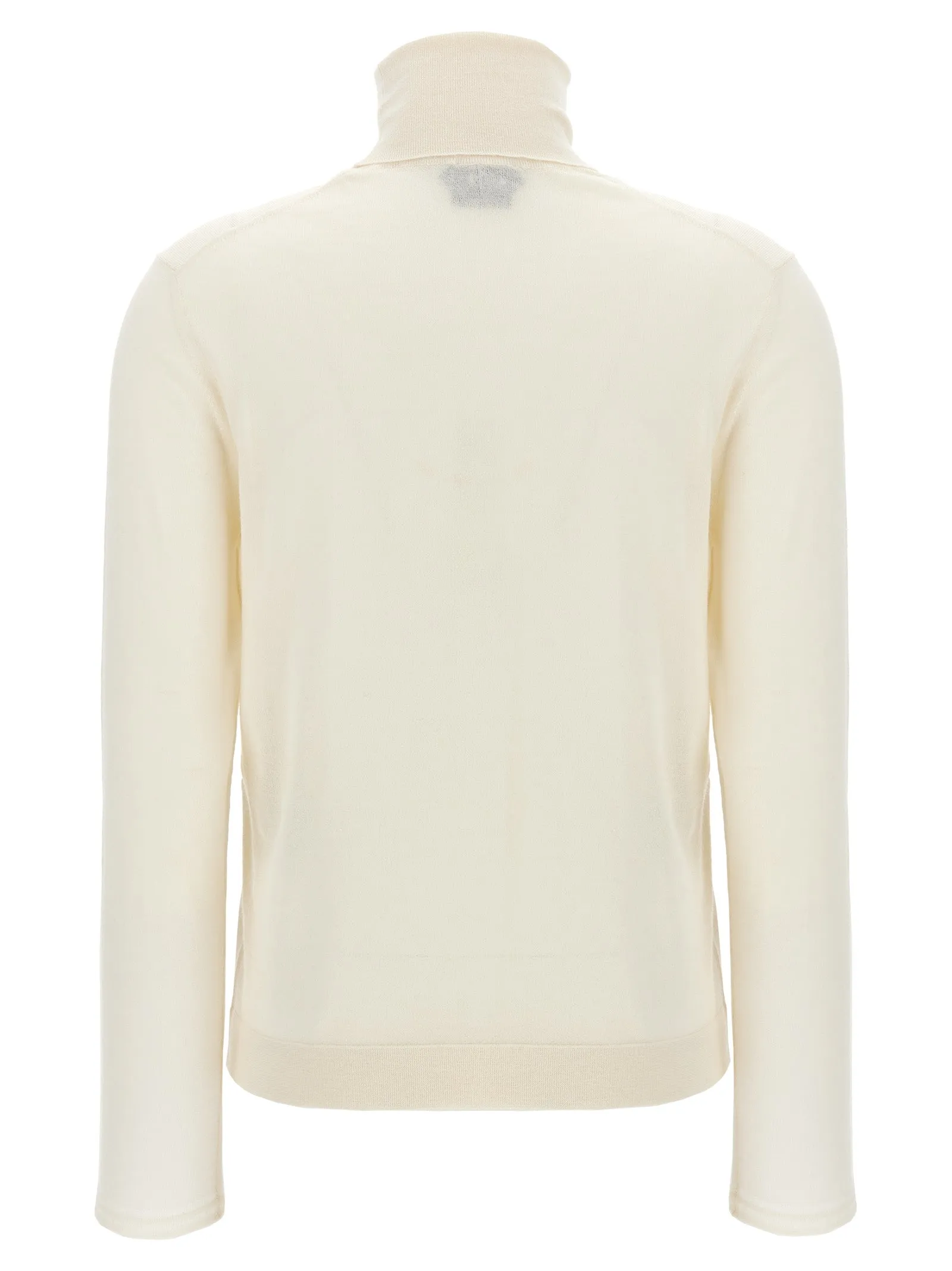 Silk Cashmere Turtleneck Sweater Sweater, Cardigans White