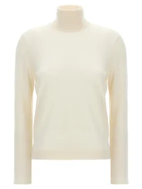 Silk Cashmere Turtleneck Sweater Sweater, Cardigans White