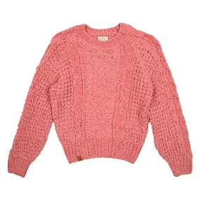 Simply Southern Crop Sweater Chenille Pink