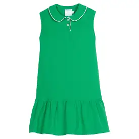 Sleeveless Polo Dress - Green