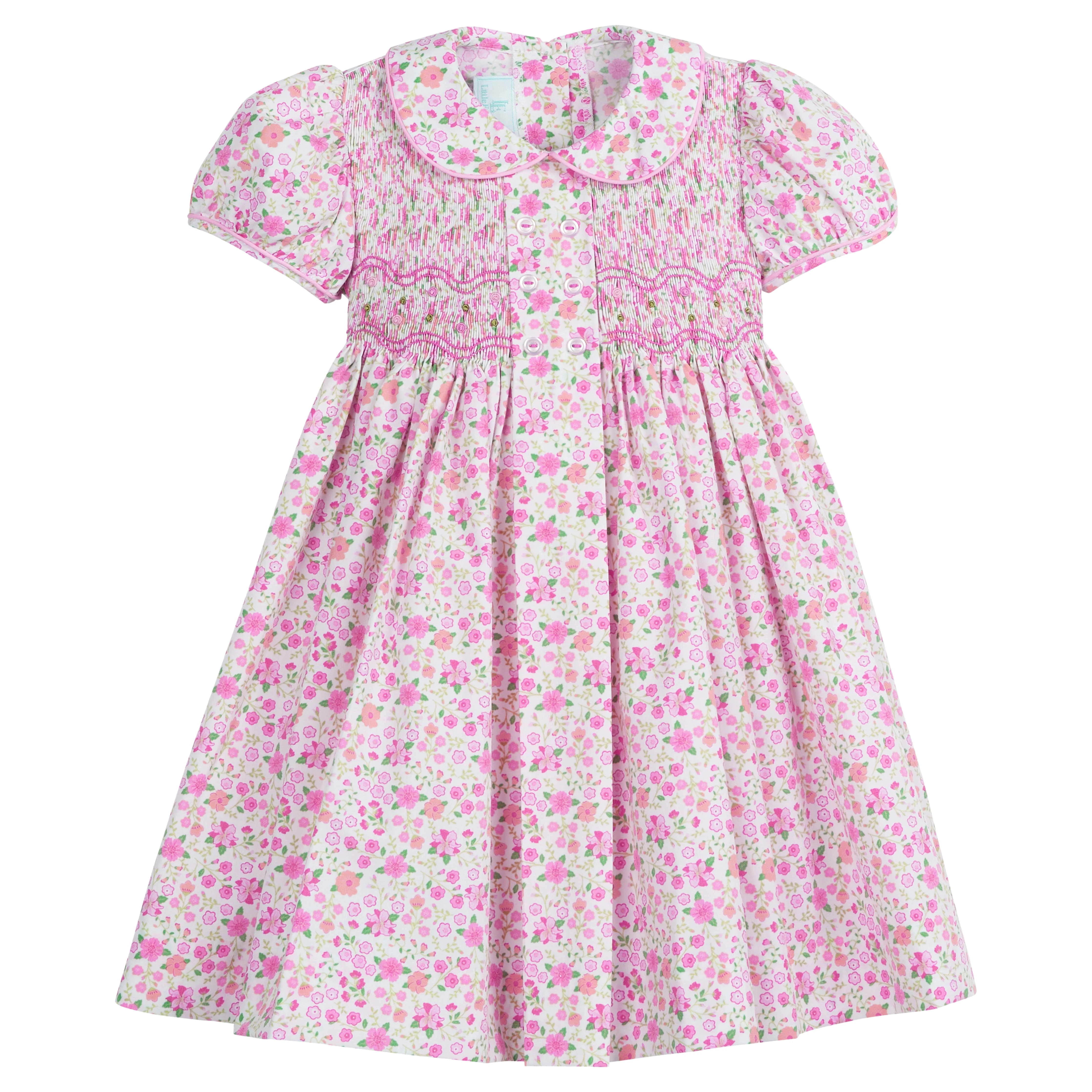 Smocked Bridget Dress - Fairway Floral