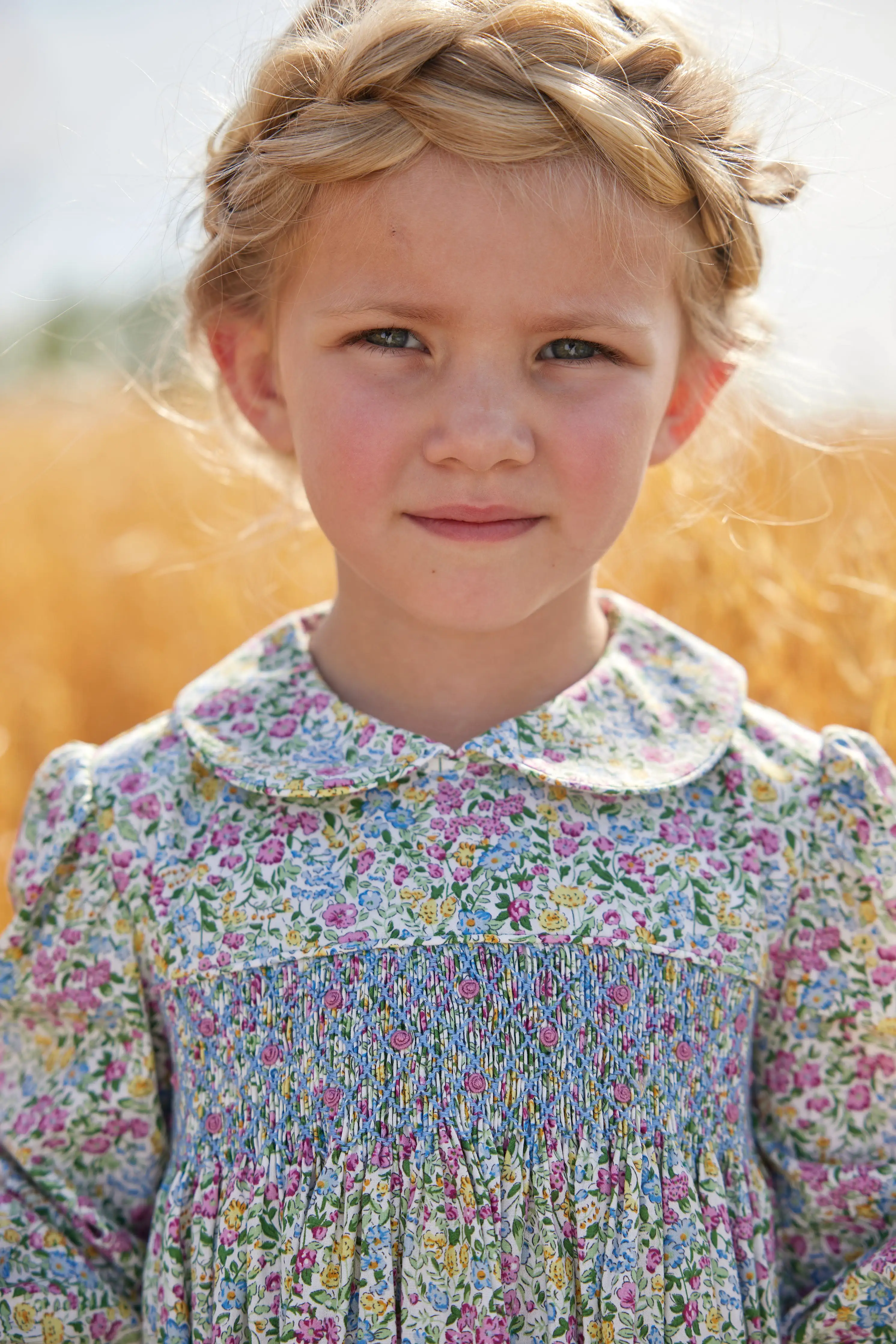 Smocked Charlotte Dress - Green Gables Floral