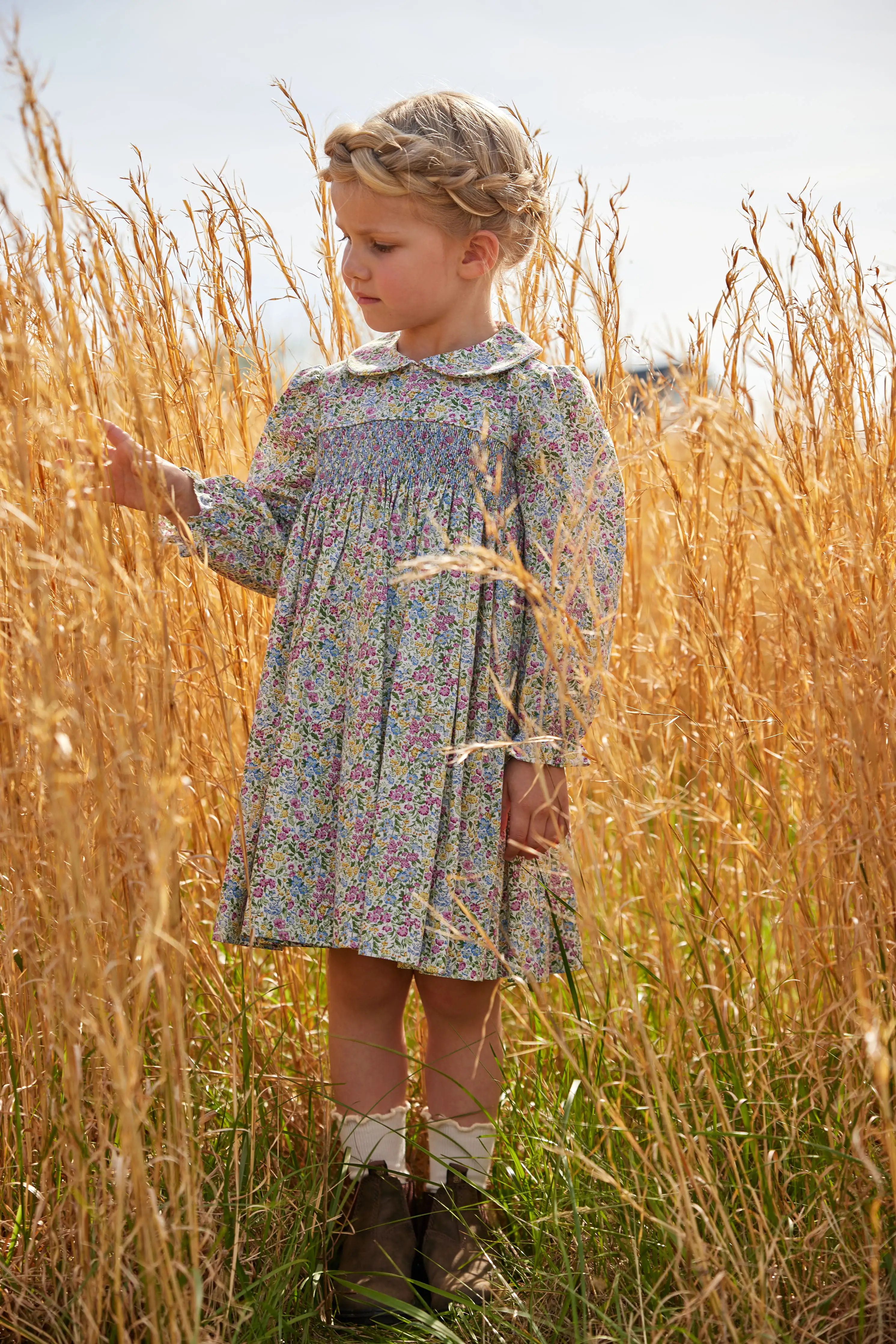 Smocked Charlotte Dress - Green Gables Floral