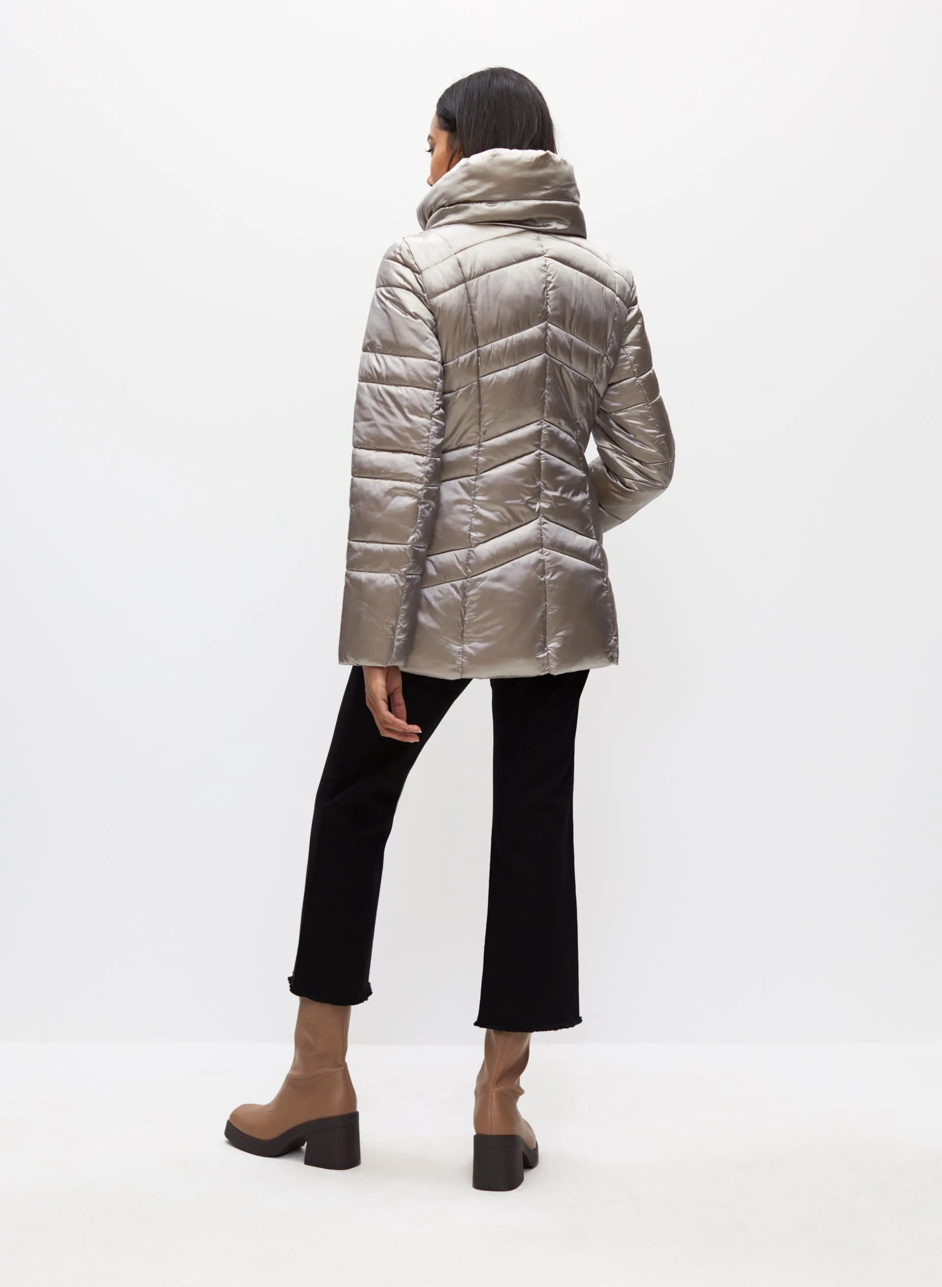 Stand-Up Collar Puffer Coat