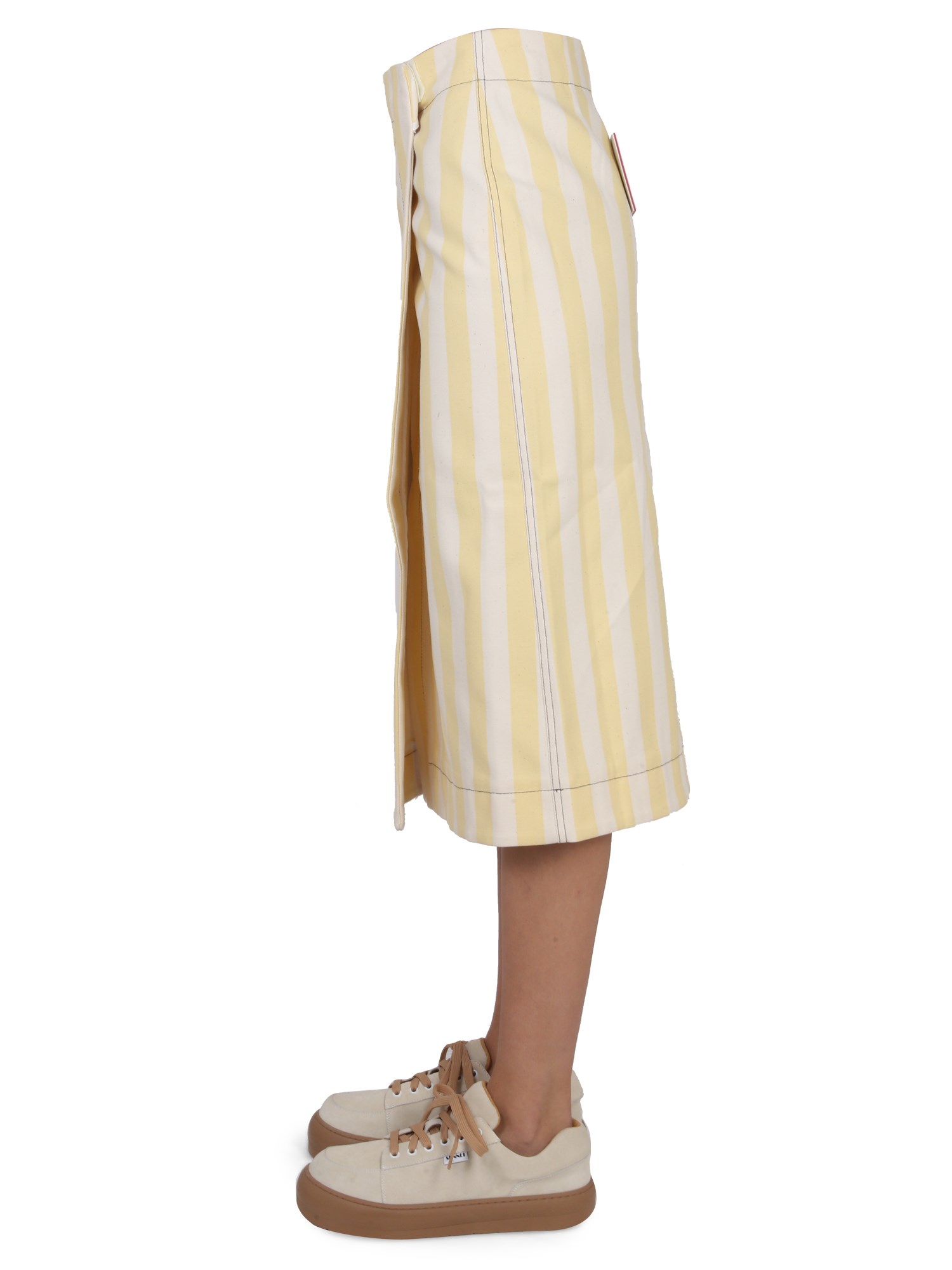 SUNNEI    STRIPED PATTERN SKIRT