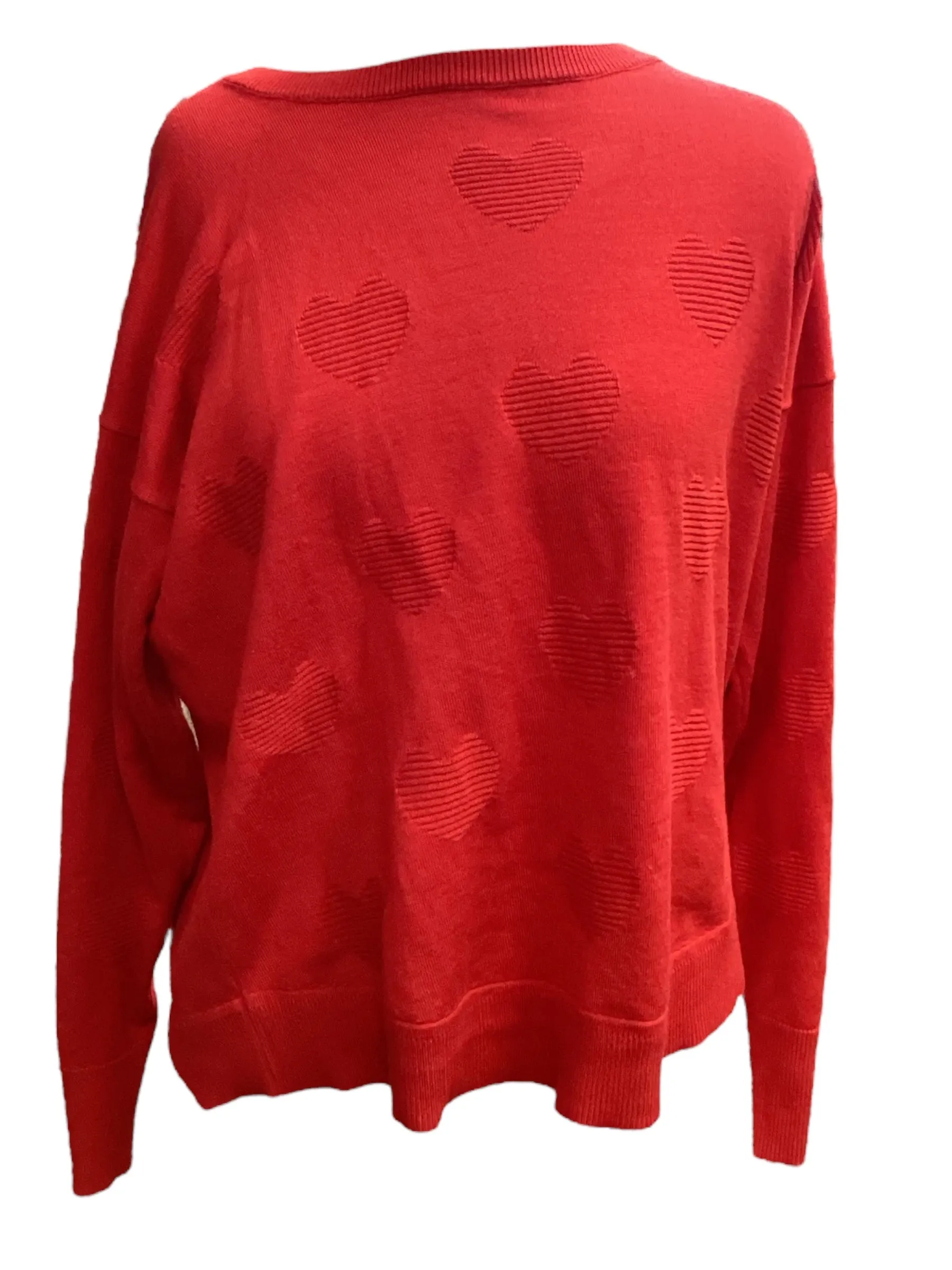 Sweater By Cable And Gauge In Red, Size: L