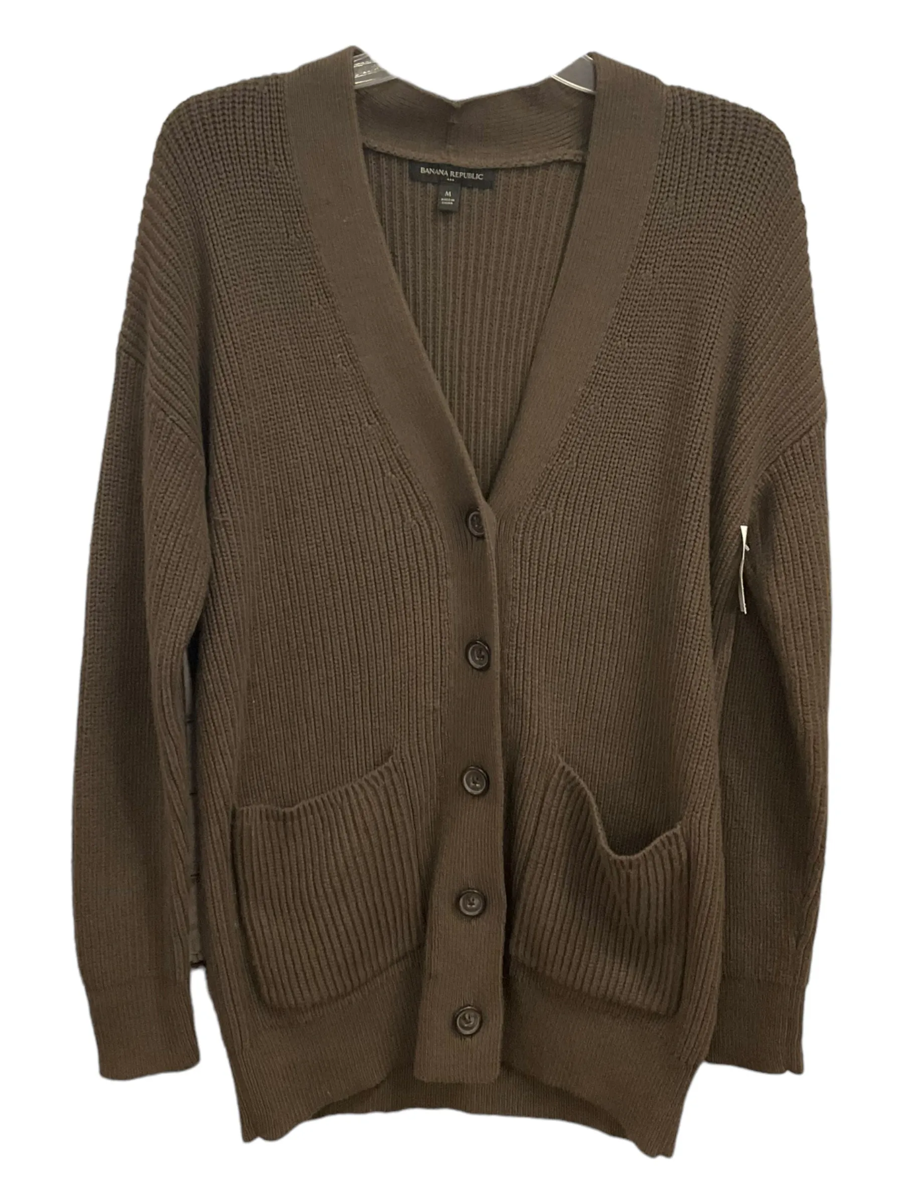 SWEATER Cardigan By Banana Republic In Brown, Size: M