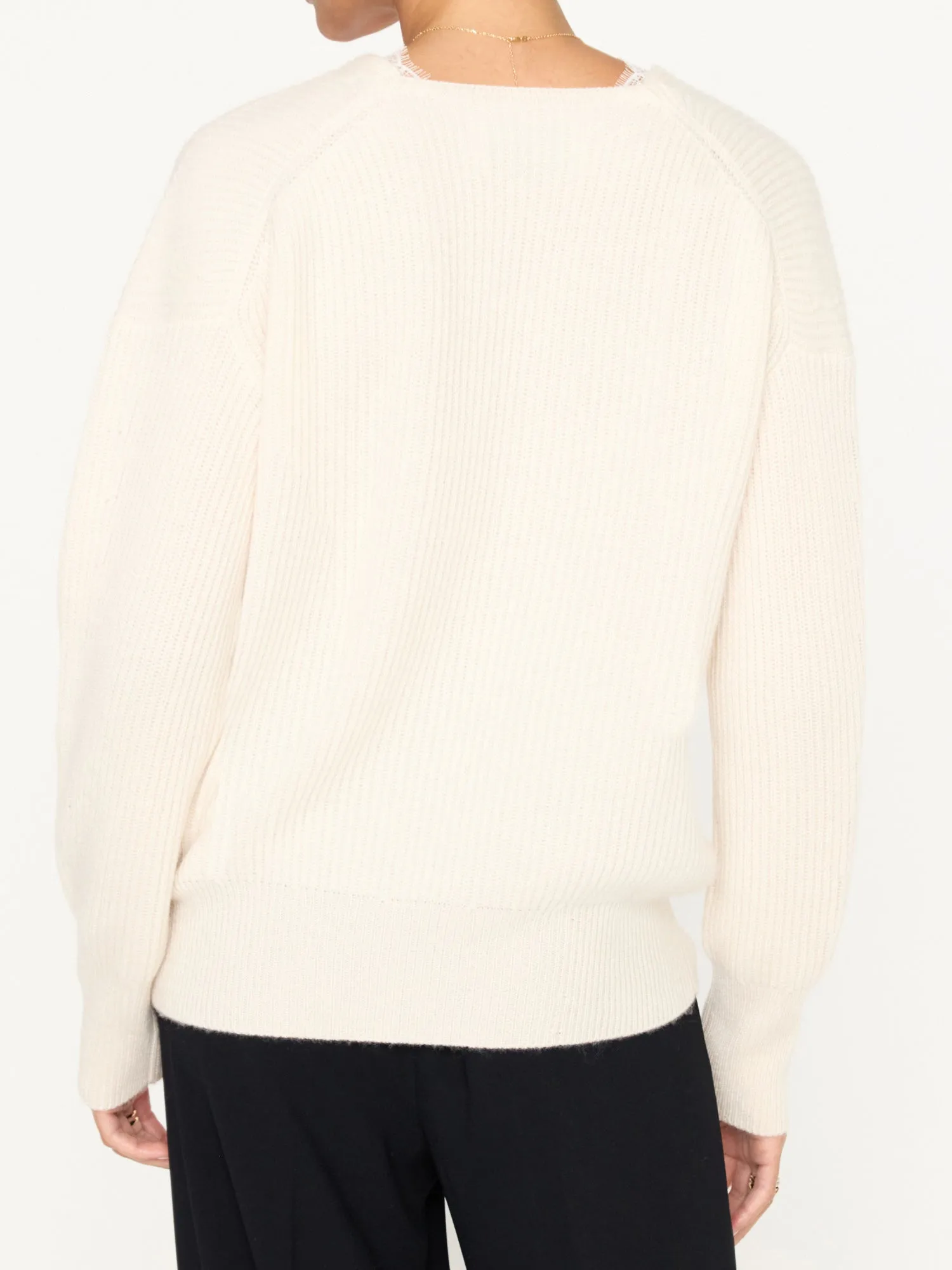 The Ava Lace V Neck Sweater