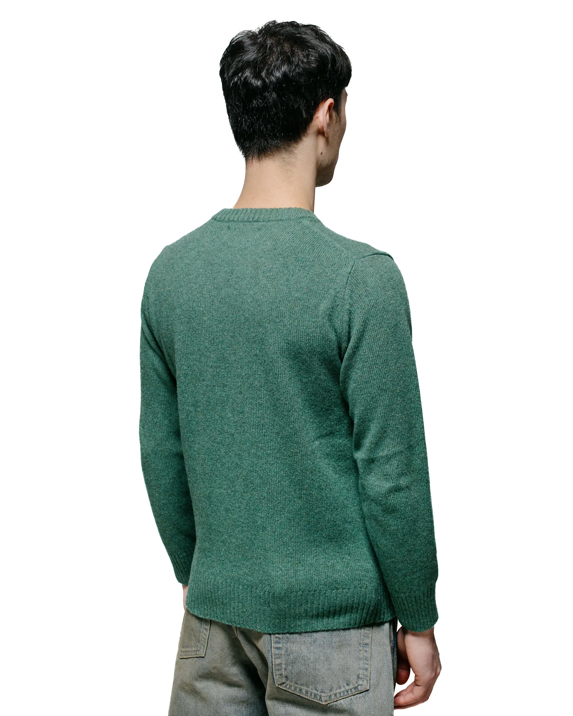 The Real McCoy's MC21114 Wool Crewneck Sweater Kelly Green