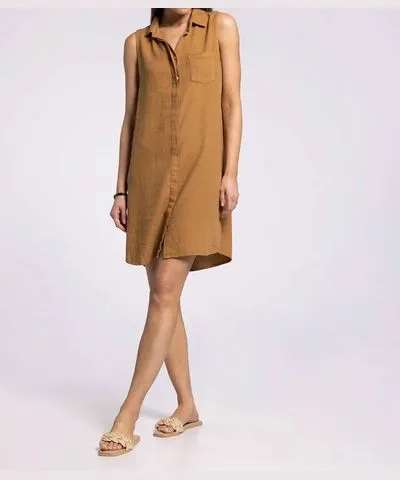 Thread & Supply Reef Point Dress In Golden Brown