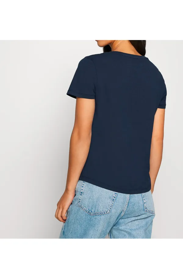 Tommy Hilfiger Women Regular Logo Tee Navy