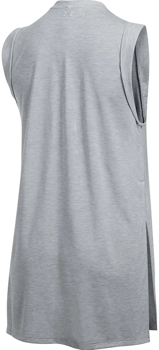 Under Armour Women's Breathe Tunic Tank Top True Gray Heather/Tonal Tank Top