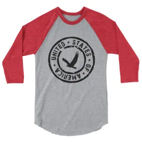 USA Designs - 3/4 Sleeve Raglan Shirt - Eagle