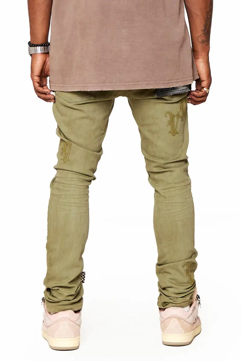 Valabasas Nimbus Denim Skinny (Olive) - VLBS5654