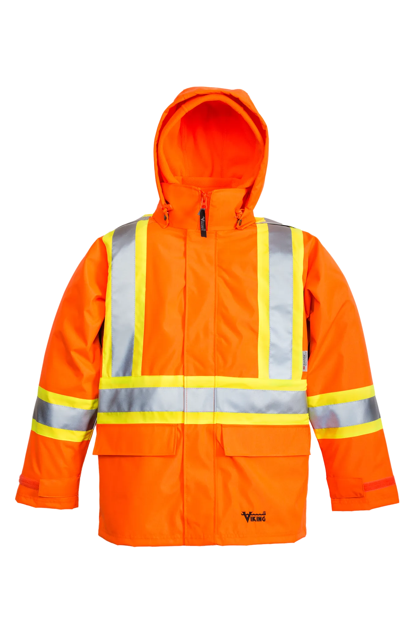 Viking Men's Journeyman Hi-Vis Class 3 Waterproof Tri-Zone Hooded Jacket