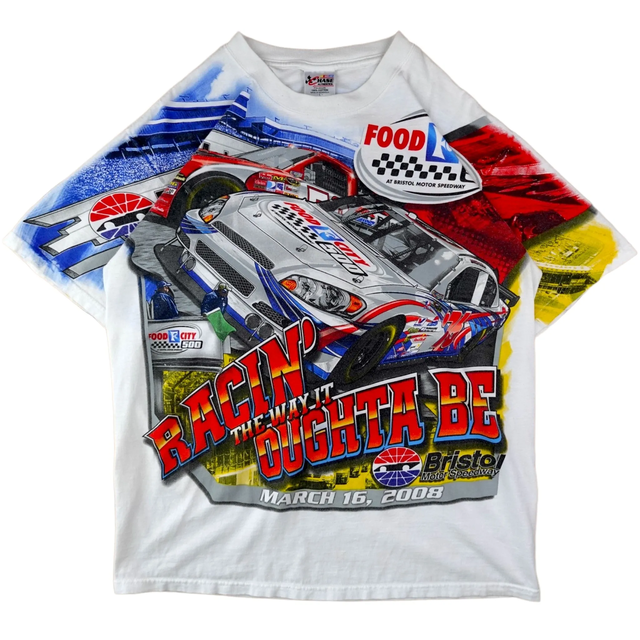 Vintage Bristol Nascar Aop T-Shirt - L