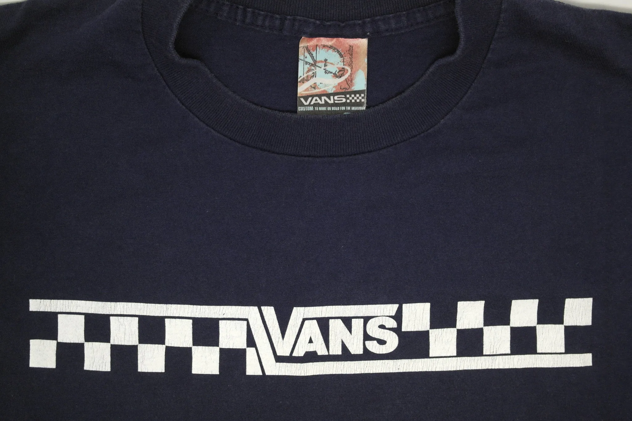 vintage vans checkerboard l-s shirt ~ XL