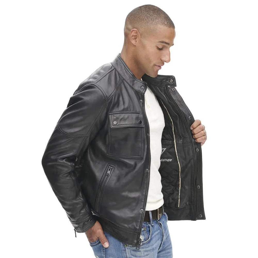 Vintager Multi Pocket W/ Quilted Leather Jacket