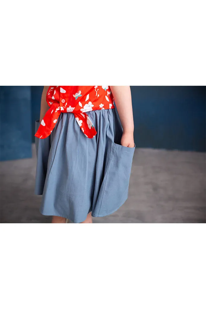 Wendy Flare Skirt - Blue