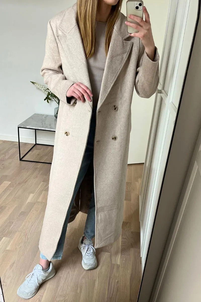 Williams Wool Coat 157467 | Beige Melange | Jakke fra Neo Noir