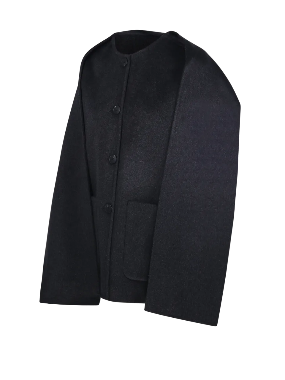 WOMAN DYNAMIS DARK GREY WOOL COAT