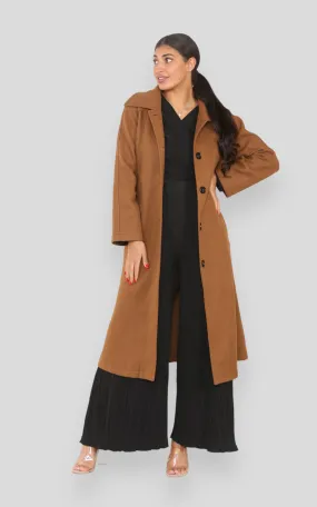 Women's solid Wool Blend Coat