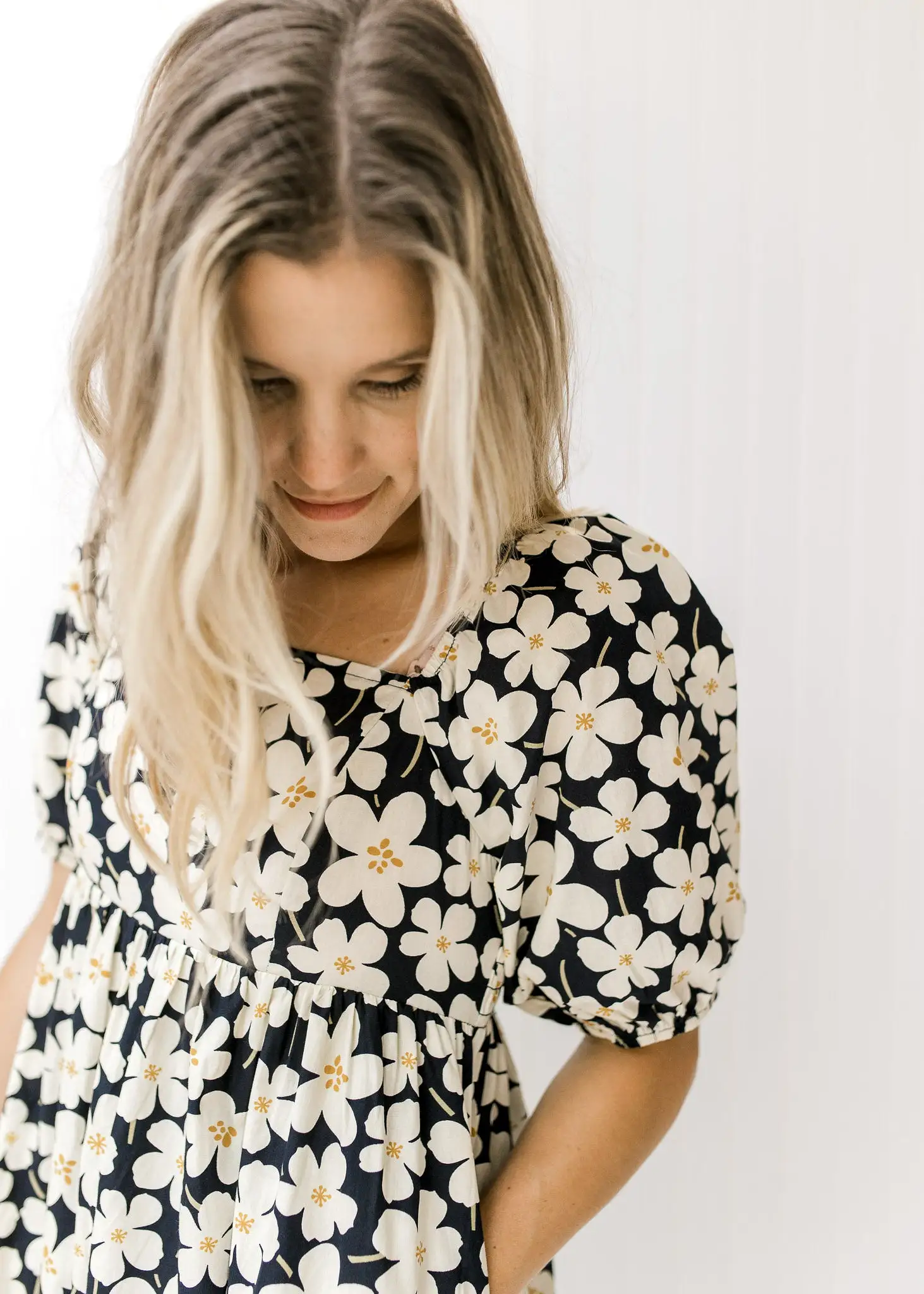 X Daisy Chain Navy Floral Dress