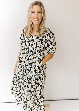 X Daisy Chain Navy Floral Dress